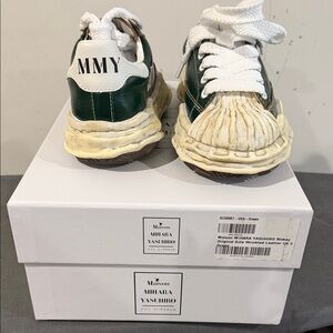 Miharayasuhiro Green and White Sneakers
